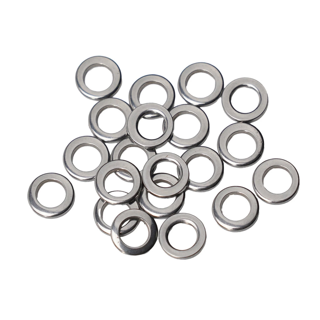 20pcs Heavy Duty Solid Stainless Steel Seamless Split Rings for Fishing