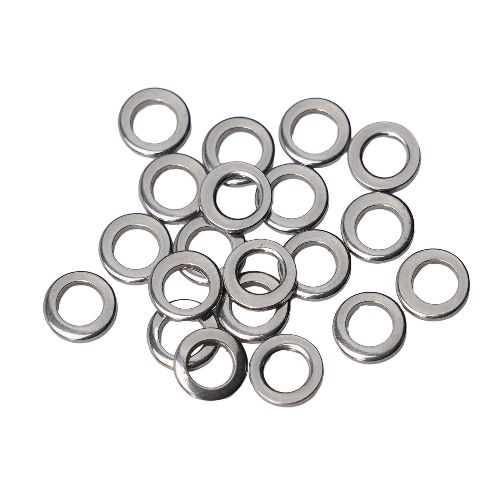 20pcs Heavy Duty Solid Stainless Steel Seamless Split Rings for Fishing