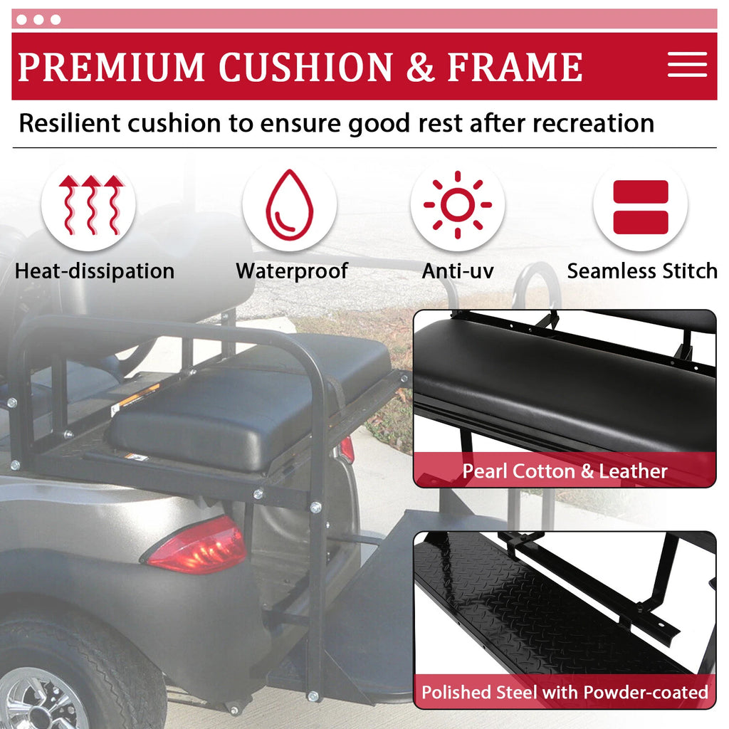 Rear Seat Kit for Club Car DS (2000-2013) 400 lbs with Grab Bar