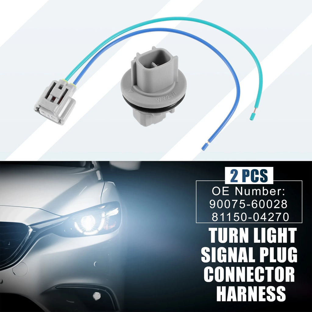 Set of 2 Turn Light Signal Plug Connector Harness No.90075-60028 for Toyota