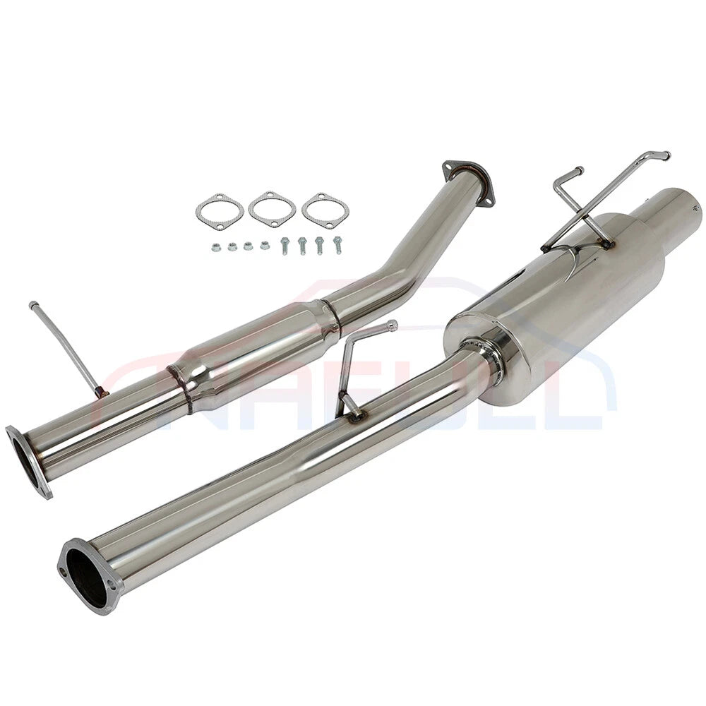 4" Rolled Tip Muffler for 240SX S13 Silvia (1989–1994) Stainless Steel Exhaust