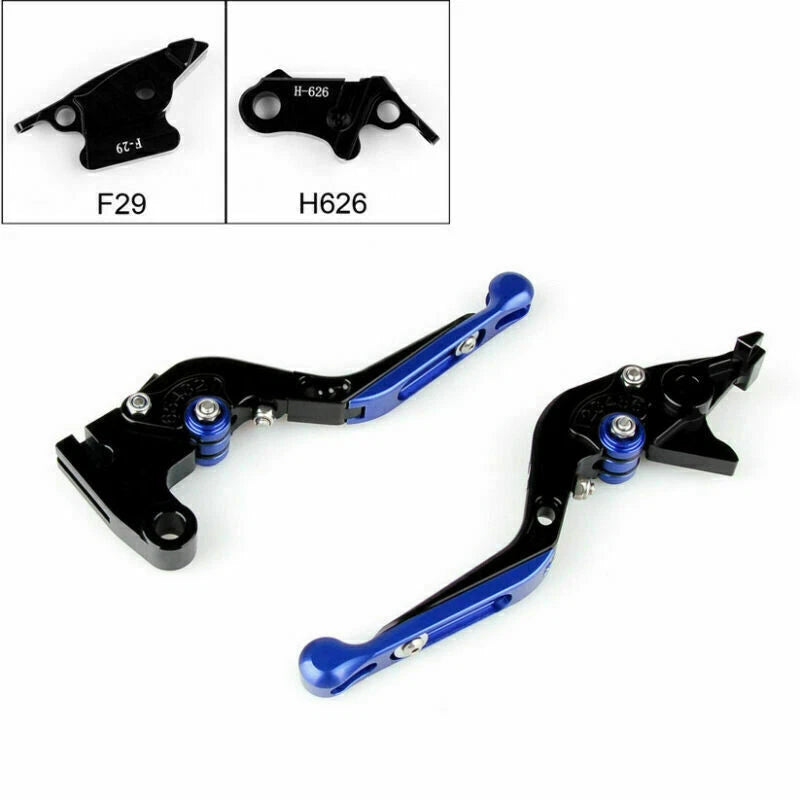 Adjustable Folding Brake Clutch Levers for Honda CBR929RR (2000–2001) Blue T9