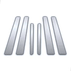 Chrome Pillar Post Covers 6 Piece for Mazda Protege (2000–2003)