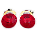 2X 3" Red Turn Signal 1156 LED Inserts for Harley Touring