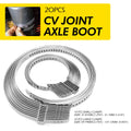 Set of 20 Adjustable CV Joint Boot Crimp Clamps Universal