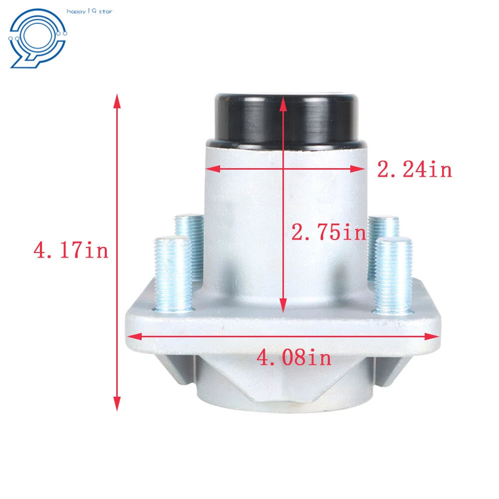 Set of 2 Bolt Front Wheel Hub Assembly for EZGO RXV (2008-Up) Golf Cart