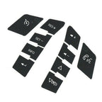 Button Repair Decals Car Sticker 1 Set ABS Black