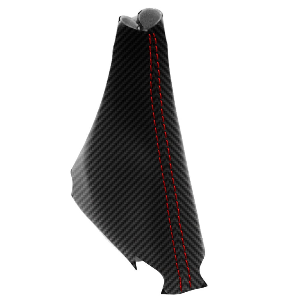 Automatic Shift Boot for Honda Civic (2016–2020) Carbon Fiber Black Red Stitch