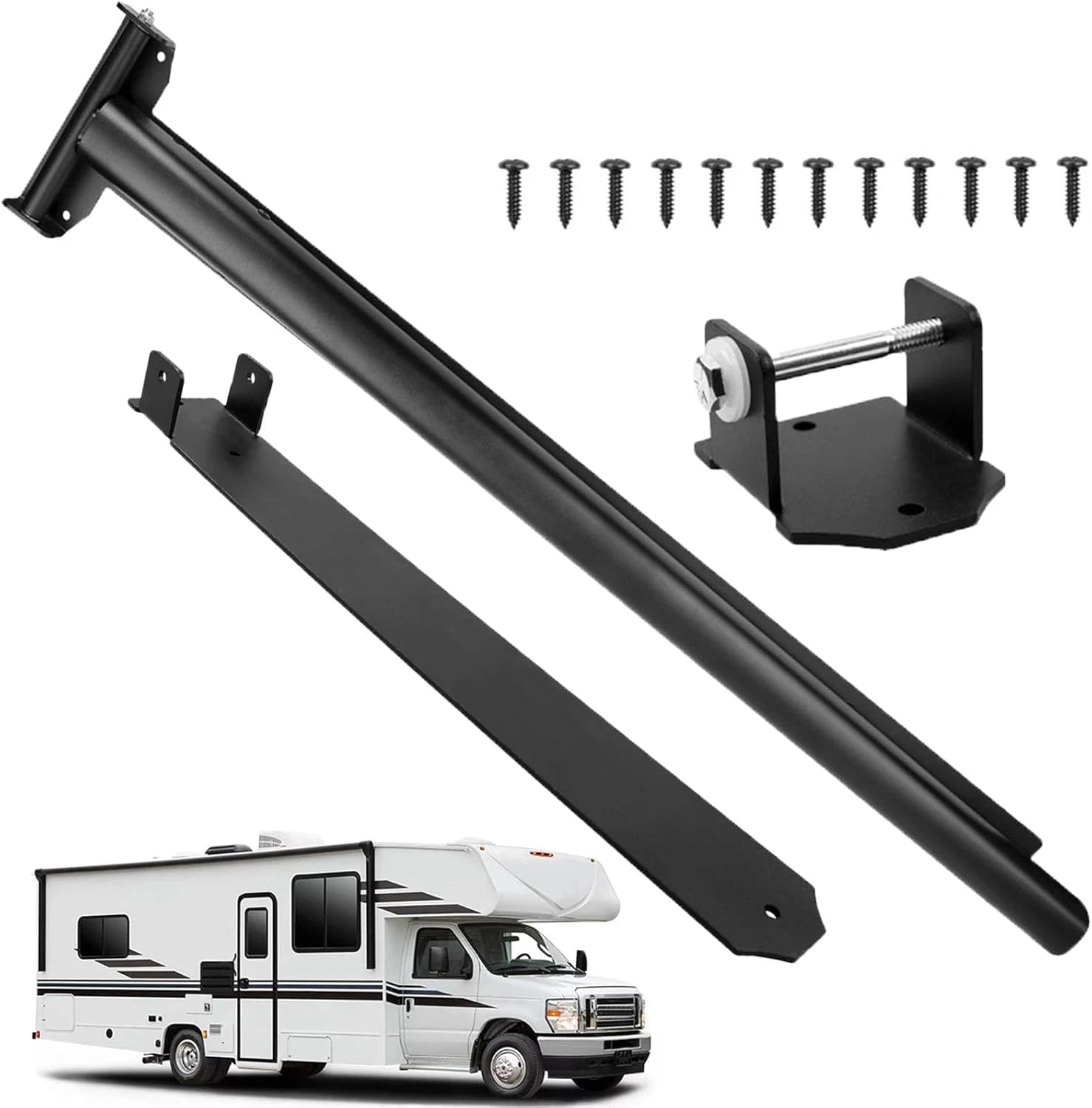 Antislip Safe-T-Rail Safety Handrail for Triple & Quad RV Steps 