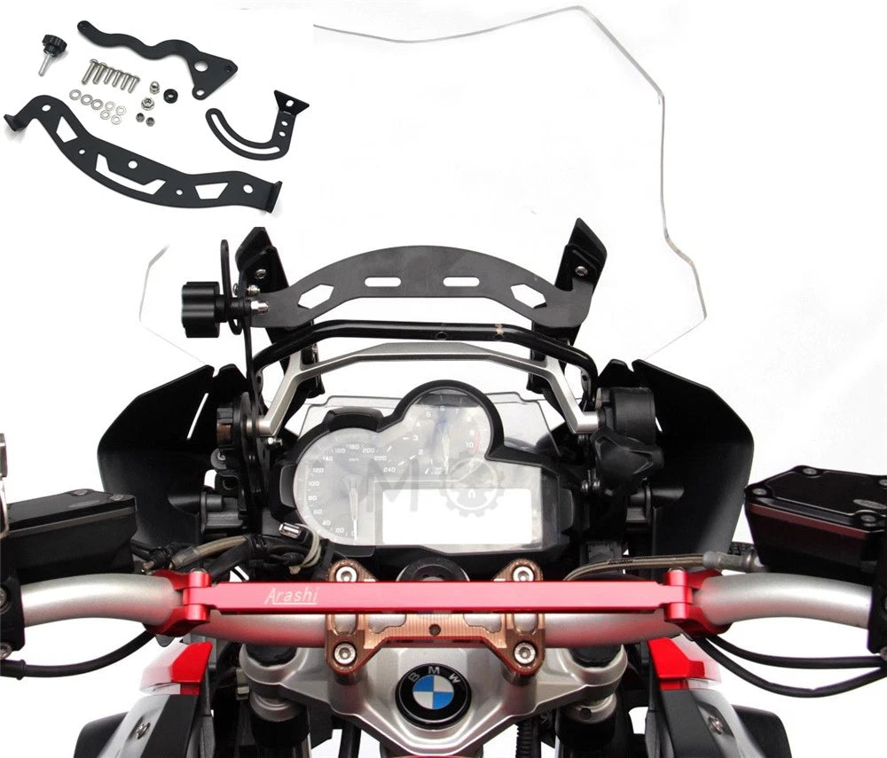 Windshield Bracket Holder Mount for BMW R1200GS LC (2013–2018) Adjustable