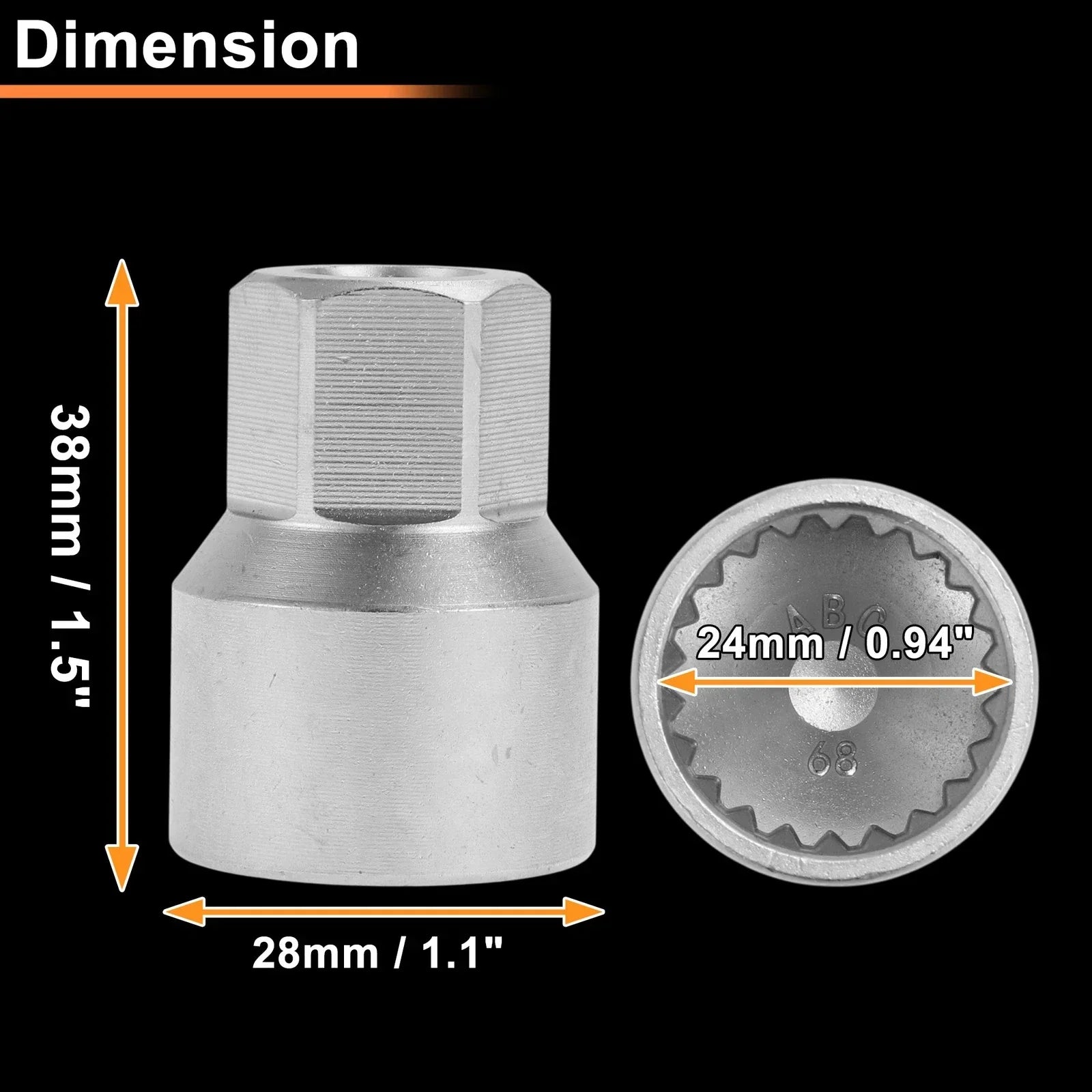 Wheel Lock Lug Nut Key Socket Tool for VW Touareg (2004-2018)