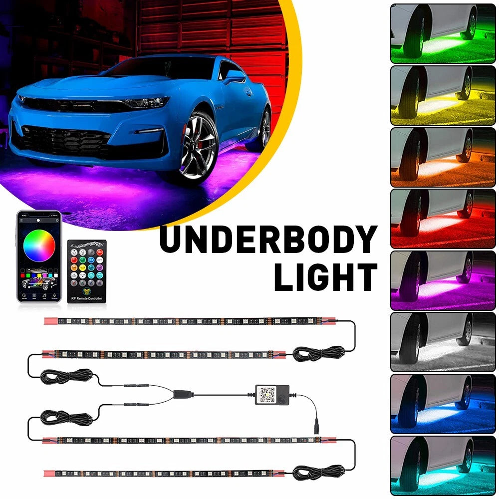 RGB LED Underbody Light Kit for Universal Vehicles (2010–2023)