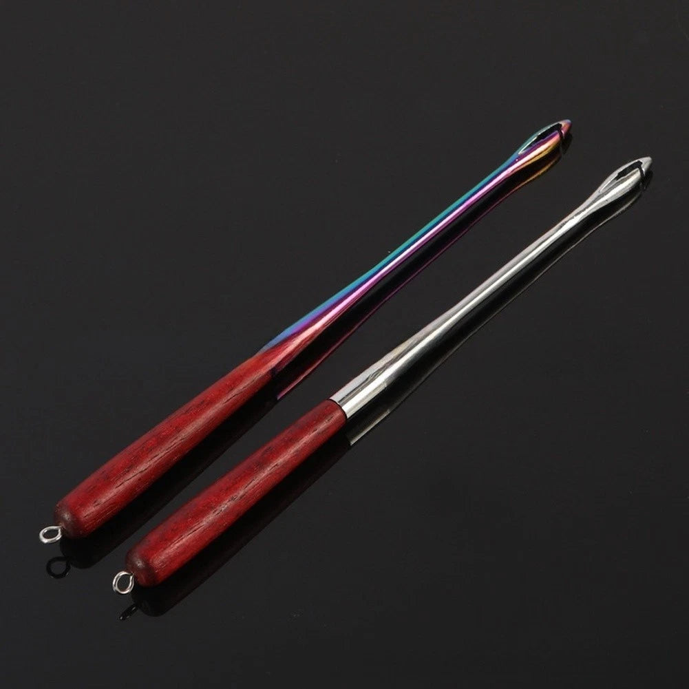 Fishing Hook Remover Stainless Steel 22cm with Wood Handle