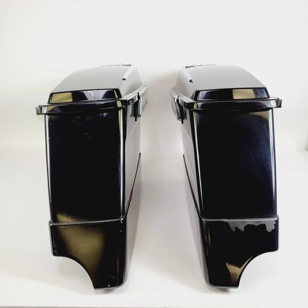 Saddlebag Bottoms for Harley Davidson Touring (1996–2013) Black w/ Extensions