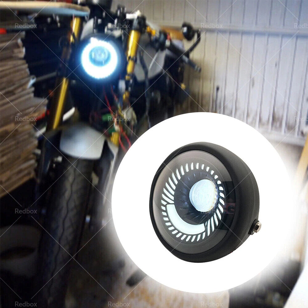 6.5" LED Headlight Spiral Side Mount Bracket for Cafe Racer