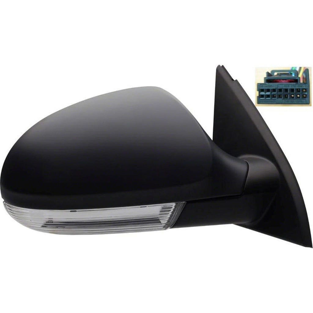 Replacement Ready to Paint Passenger Power Mirror w/Heated Glass and Turn Signal