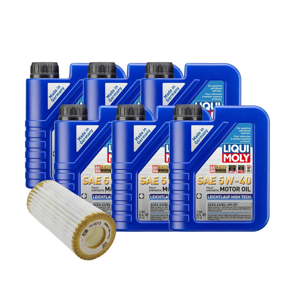 Oil Change Kit 6L Liqui Moly Leichtlauf 5W-40 for Audi 1.8/2.0L