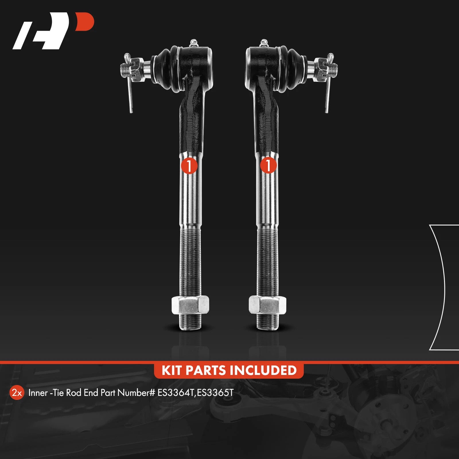 2X Inner Tie Rod for Ford F-150 Heritage F-250 (1997–1999)