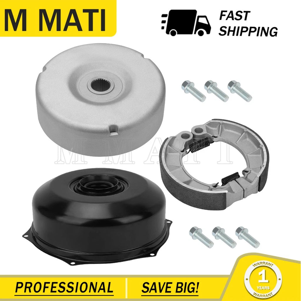 Rear Brake Drum Hub Cover w/Shoes Kit for Honda Rubicon 500 TRX500FA (2001–2014)