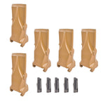 5 PK V33 V33SYL Digging Teeth with V33PN Flex Pins for Adapter (Alloy Steel)
