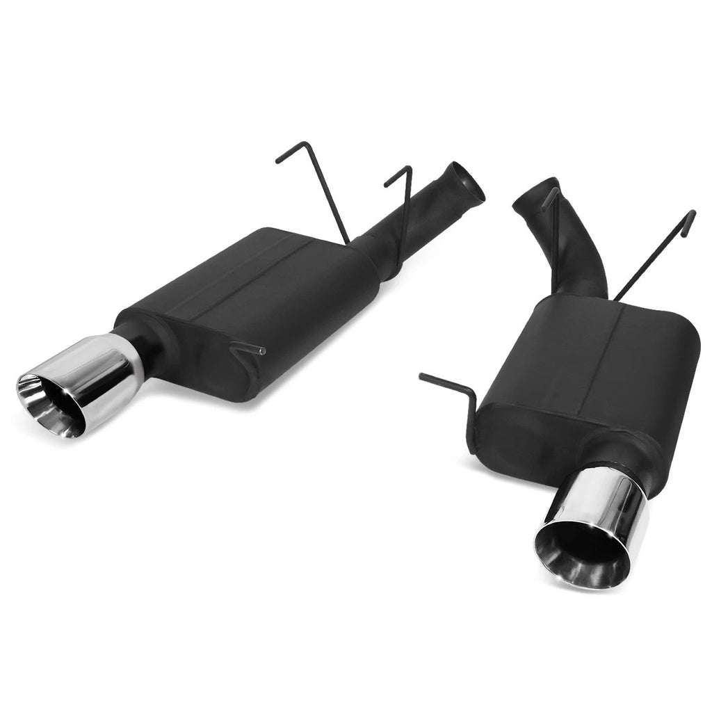3.75" OD Round Tip Muffler Axle Back Exhaust System for Ford Mustang (2013–2014)