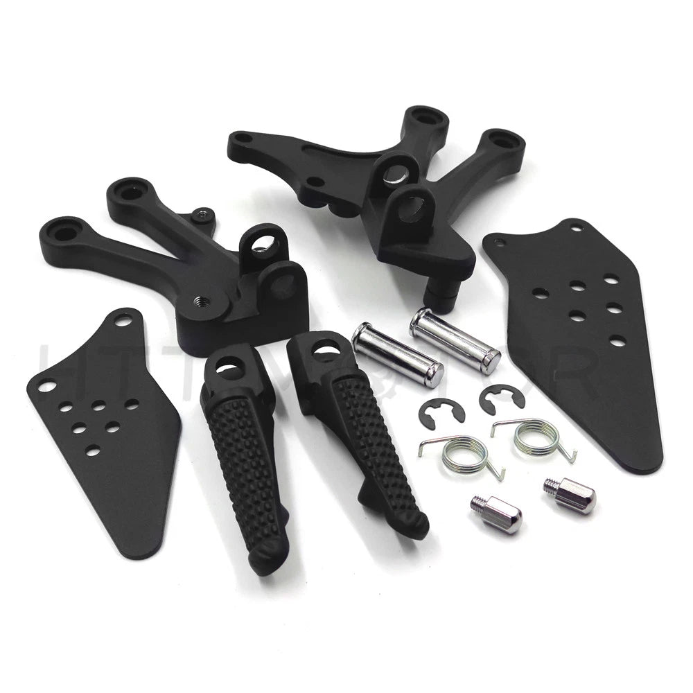 Front Rider Foot Rest Peg Bracket for Kawasaki Ninja ZX10R (2004–2005) Matte Black