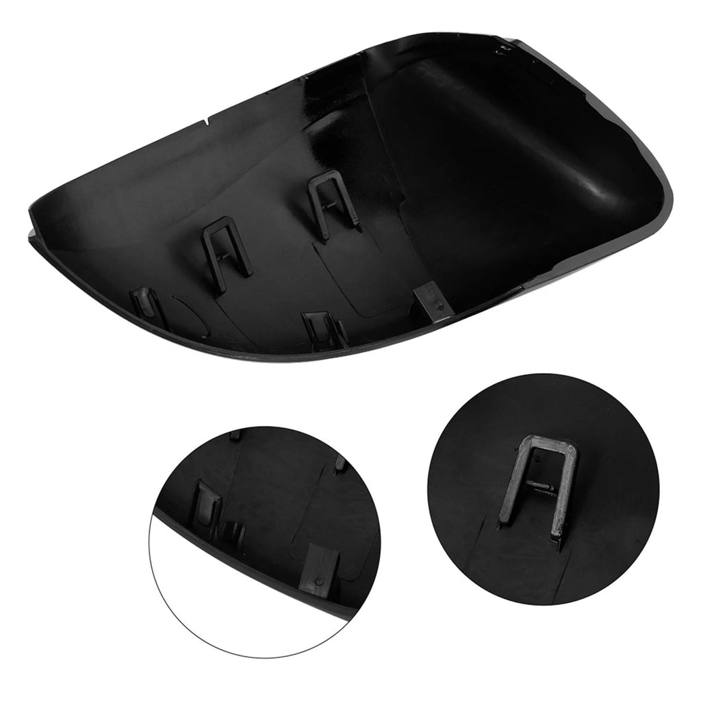 1 Pair Glossy Black Rear View Mirror Cover Caps for Volkswagen Golf 6 (2009–2012)