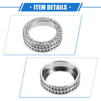 2 x Car AC Switch Knob Ring Covers for Honda Civic (2016-2021) Silver Tone