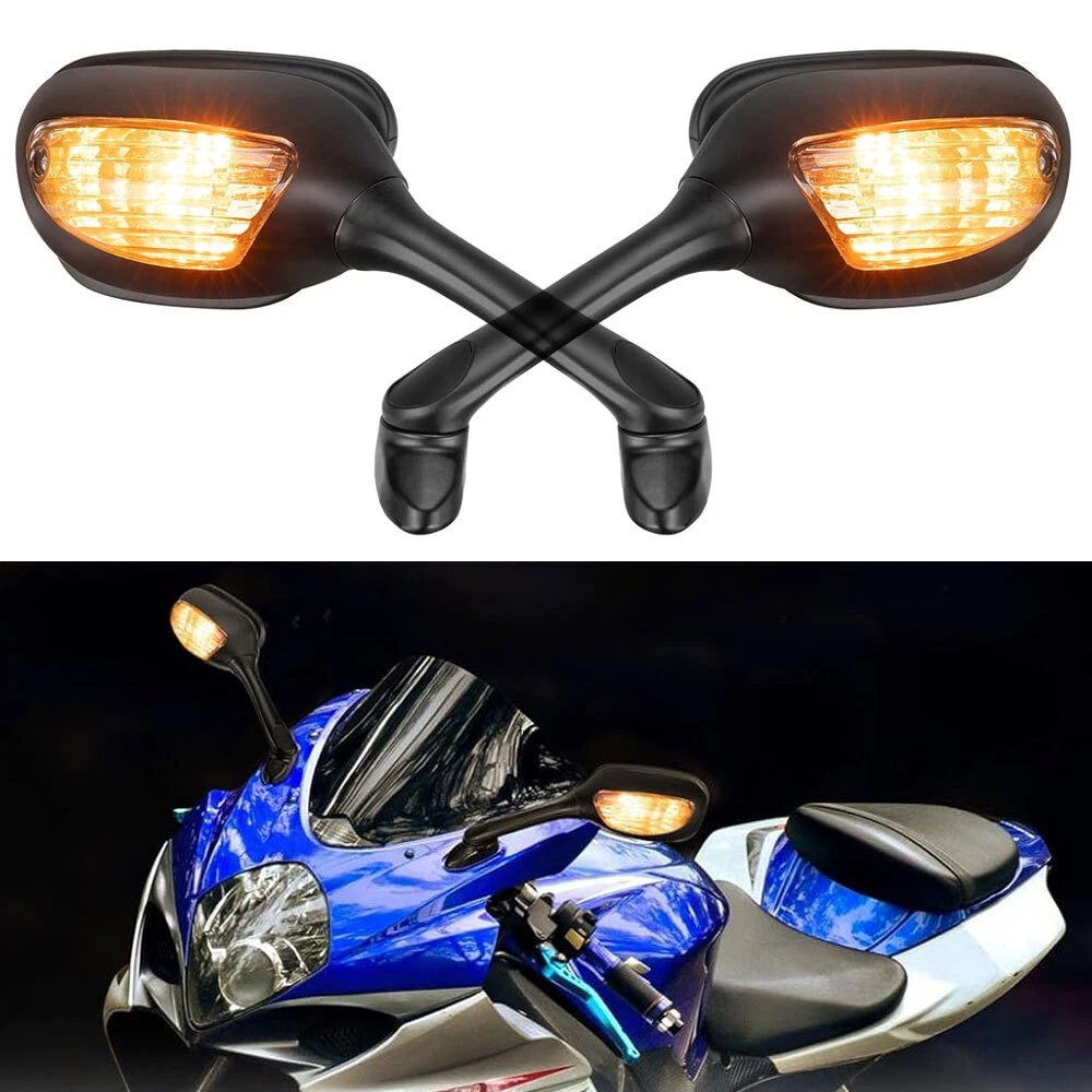 Rear View Mirrors Racing Black for Suzuki GSXR 600 750 1000 (2006–2016)