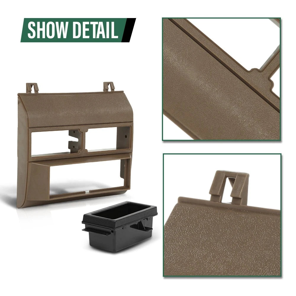 Single Din Dash Kit Pocket Bezel for Chevy GMC Truck (1988–1994)