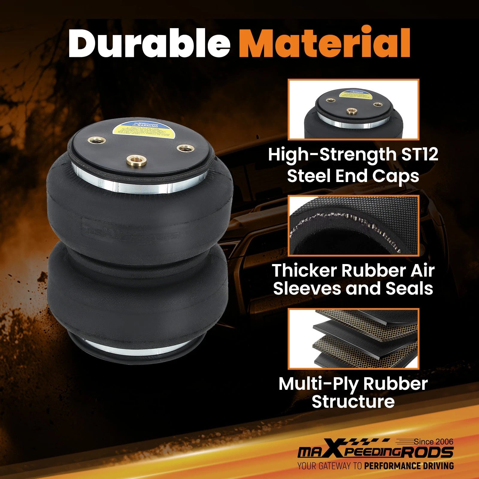 Air Suspension Bag for GMC Sierra, Dodge Ram 1500, 2500 (Universal)