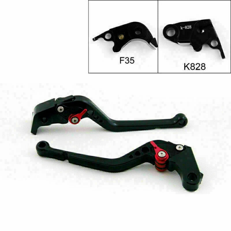 Long Brake Clutch Levers for Kawasaki ZX636R ZX6RR (2005–2006) Black T9