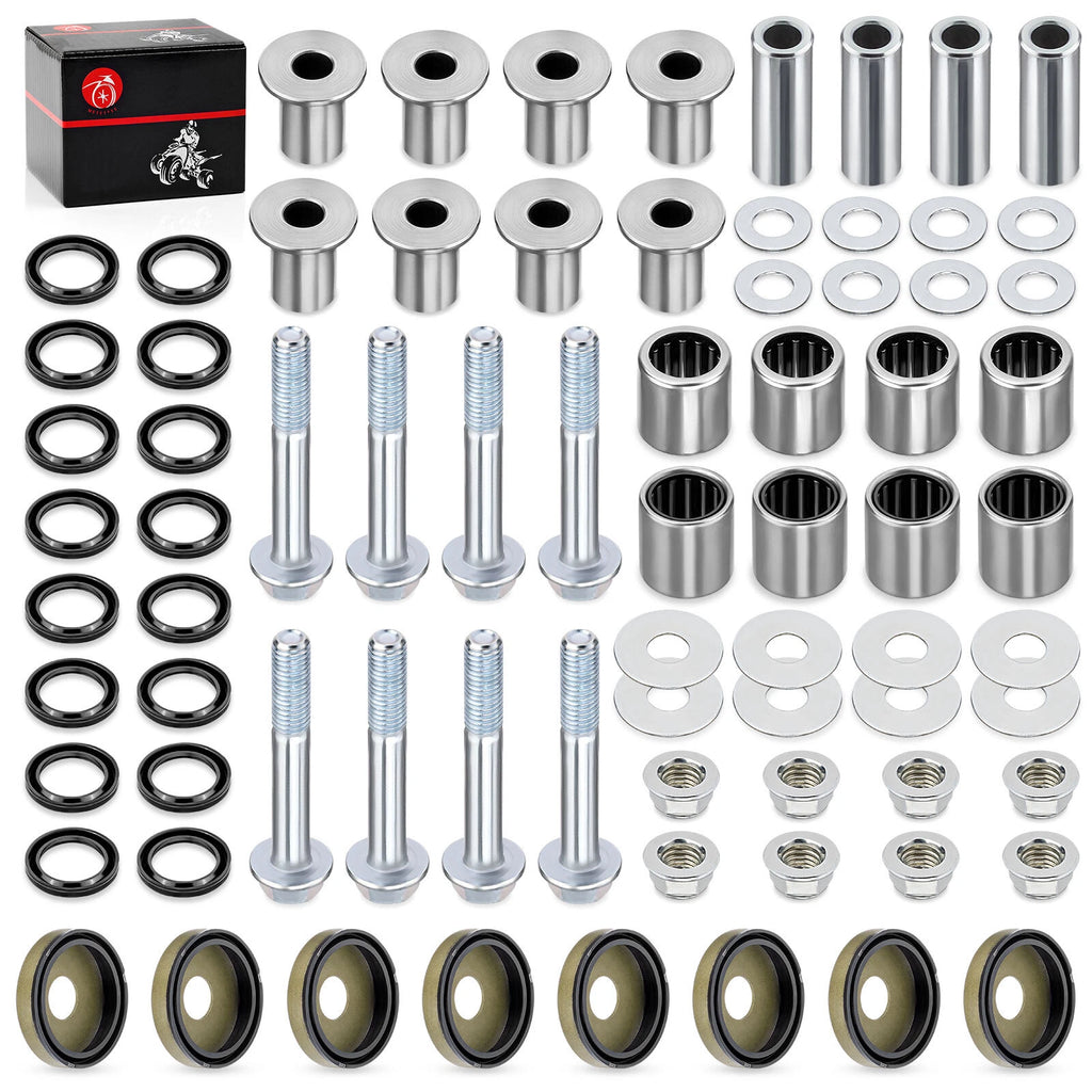 Front Upper + Lower A-Arm Bushing Seal Bolt Kit for Arctic Cat 400 DVX (2004–2008)