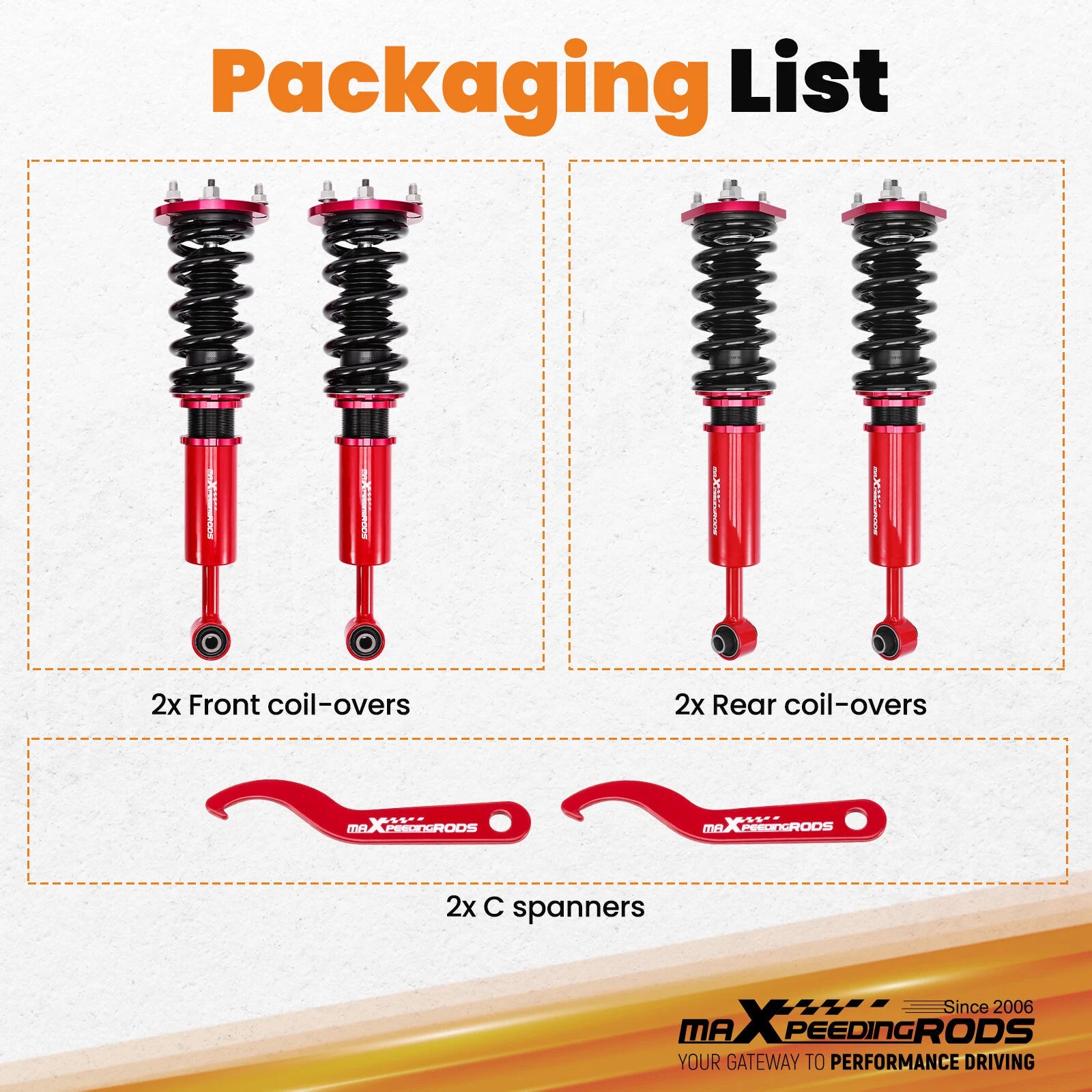 Coilovers Suspension Kit for Lexus IS250 IS350 RWD (2006-2013)
