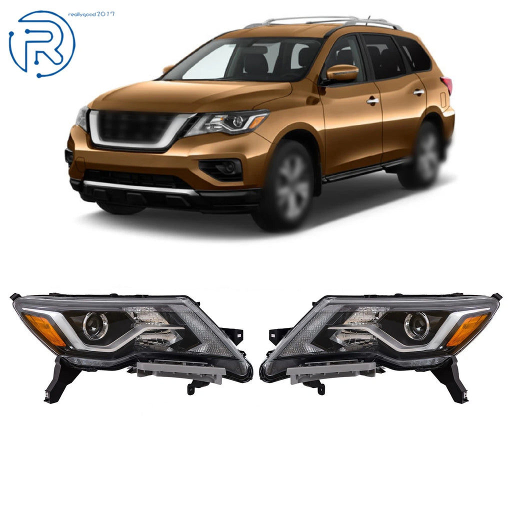 Halogen Headlights with LED DRL for Nissan Pathfinder (2017–2020) Left+Right