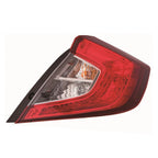 Replacement Passenger Side Outer Tail Light Assembly for 2016-2021 Honda Civic