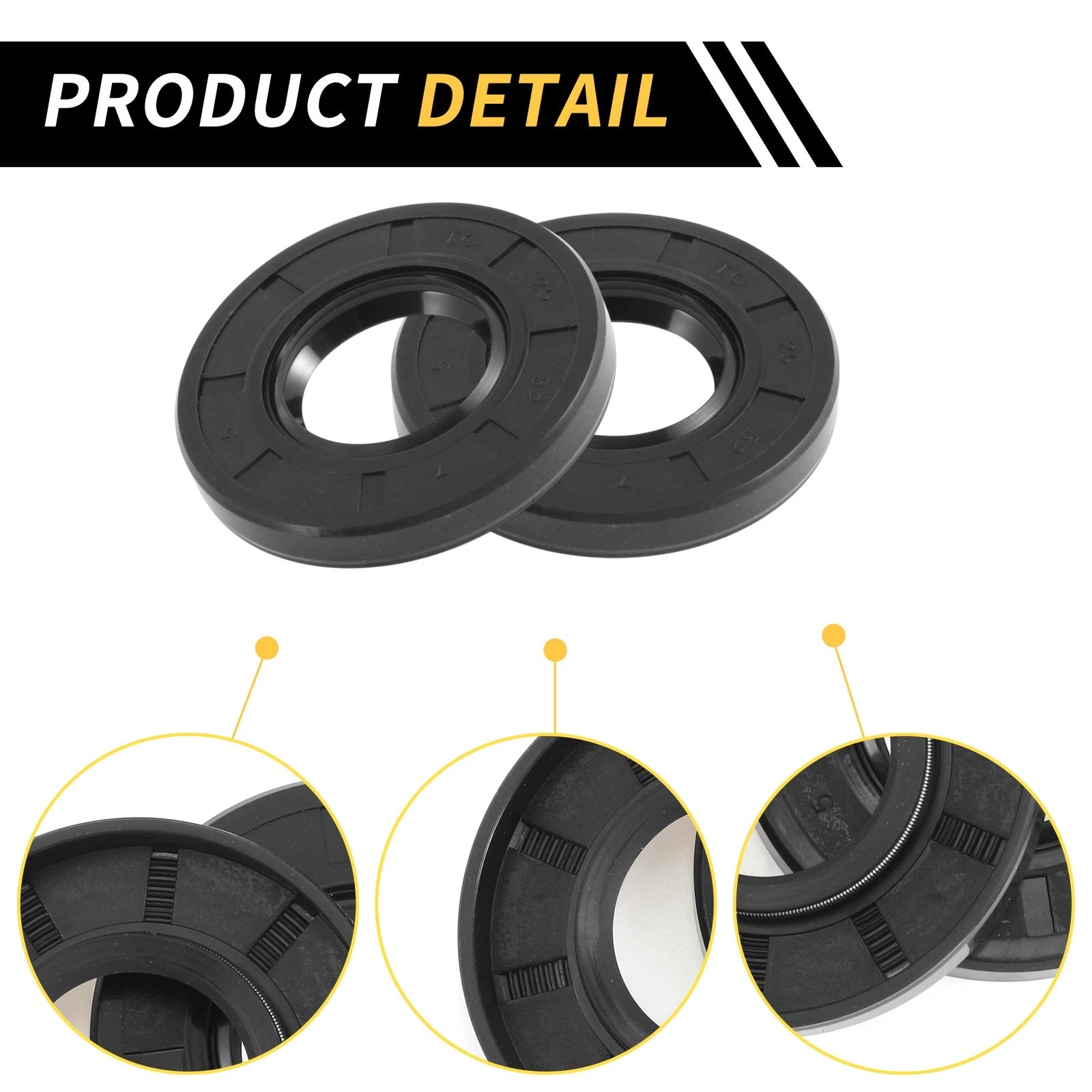 Set of 5 Oil Seal Rotary Shaft Seal NBR Rubber 25x52x7mm