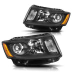 Projector Headlight for Jeep Grand Cherokee (2014–2016) Black Housing Amber Side
