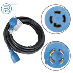 25FT 30A RV Power 4-Prong Extension Cord NEMA L14-30P/R