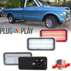 Front White & Rear Red LED Side Marker Lights for Chevy GMC C/K Trucks (1968–1972)