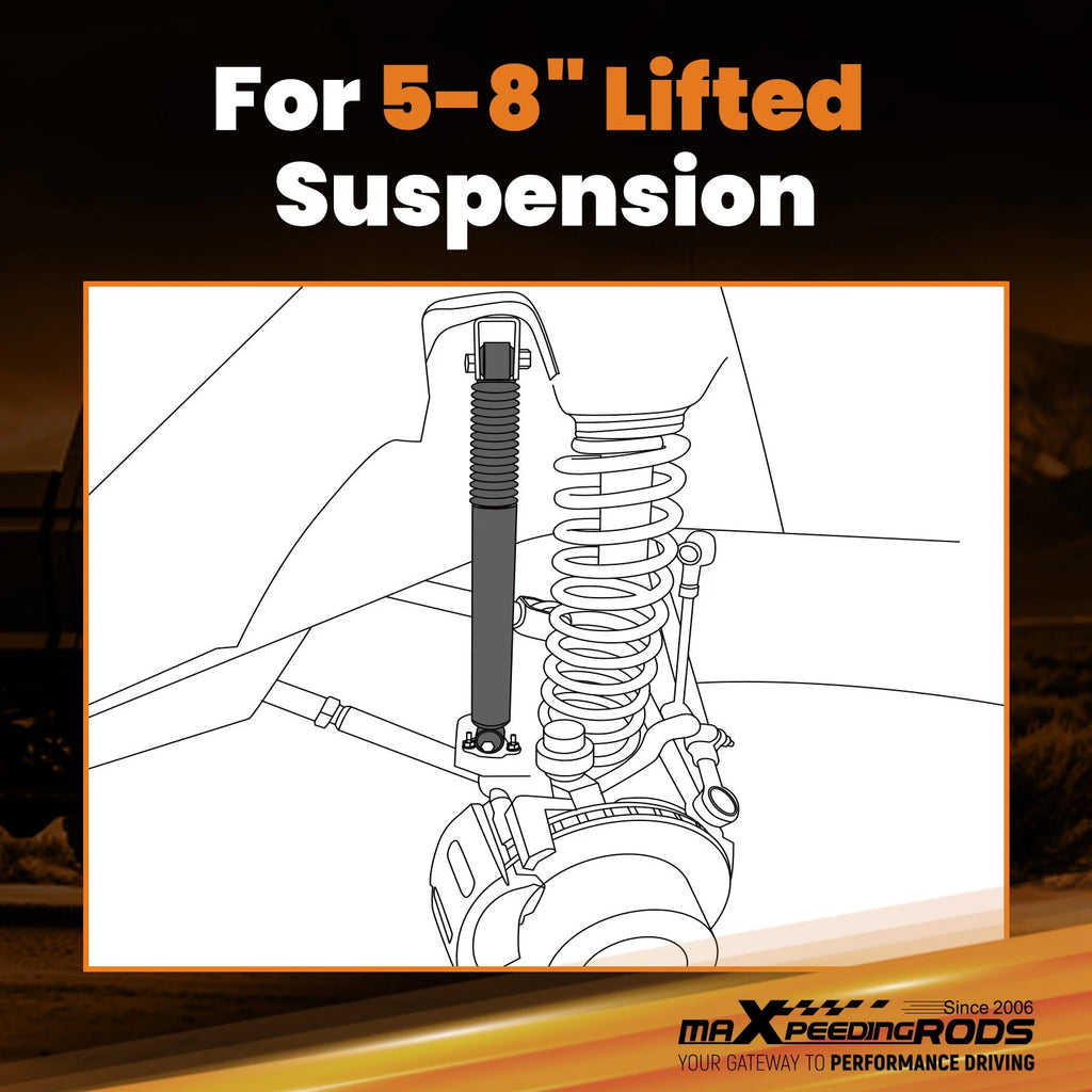 Front Nitrogen Shock Set for Ford F-150 4WD (1980–1996) 5-8" Lift