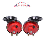 2X Super Loud Snail Air Train Horns for Car Truck SUV Boat Motorcycle (12V)