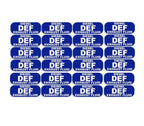 DEF Diesel Exhaust Fluid Sticker Decal Weatherproof 1"x 2" for All Models