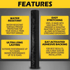 24K Chopped Gloss Forged Carbon Fiber Black Vinyl Wrap for Car