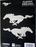Cobra Emblem Chrome Window Decal Sticker for Ford Mustang