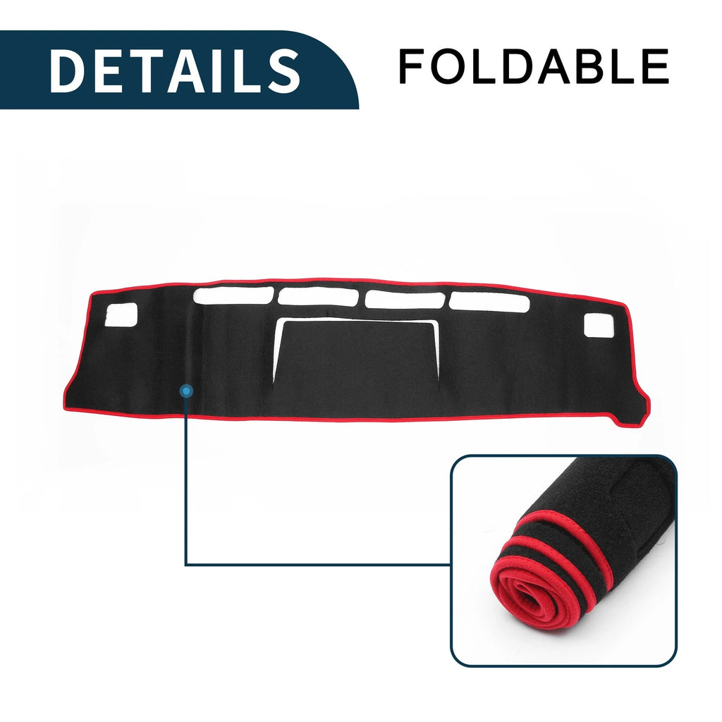 Dashboard Dash Cover Mat for Nissan NV350 Caravan E26 (2012–2024) Black Red