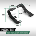 Hood Ditch Light Mount Bracket for Chevy Silverado GMC Sierra (2014–2019)