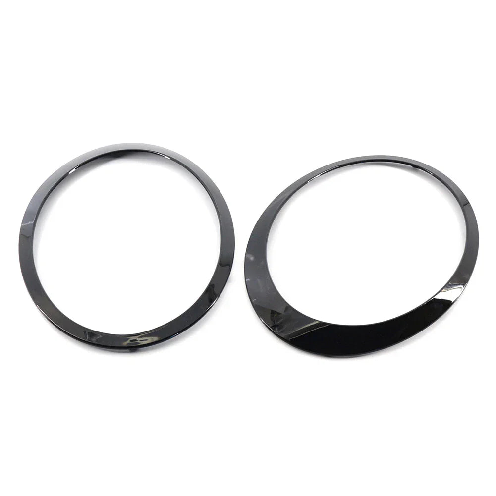 Glossy Black Headlight Trim Rings for Mini Cooper R55 R56 R57 R58 R59 (2007-2015)