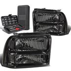 Pair of Smoked/Clear Corner Headlight Lamps for Ford Super Duty (2005–2007)