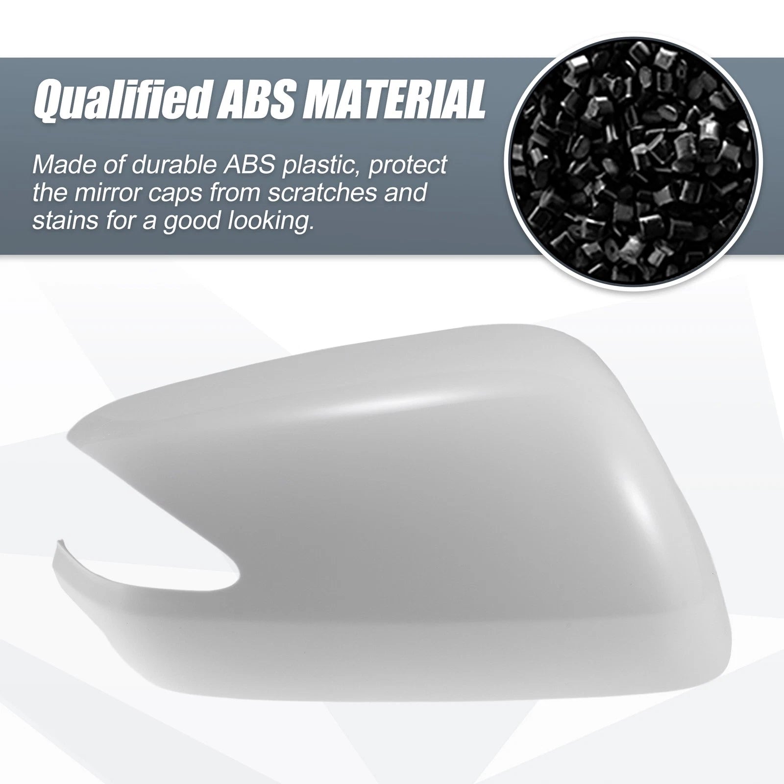 Right Side Mirror Cover Cap for Honda Fit (2009–2013) - White